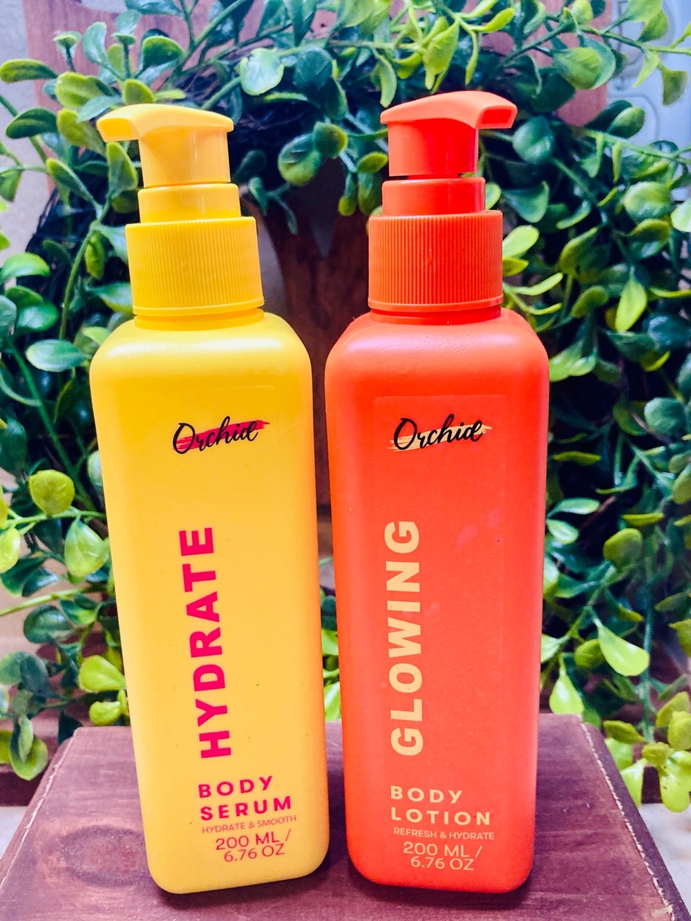 Hydrate Body Serum (Yellow) & Glowing Body Lotion (Orange) Duo